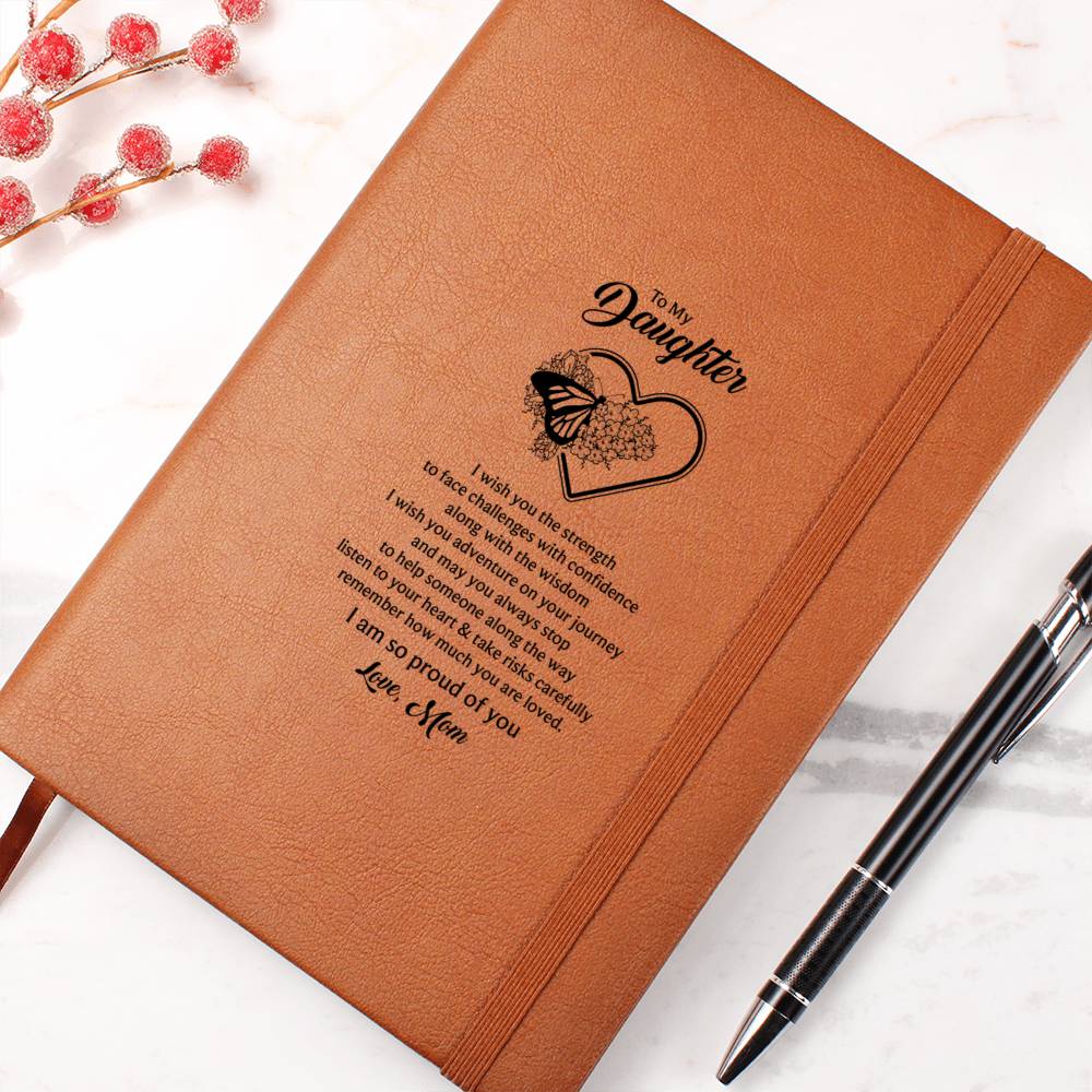 To My Daughter Butterfly Journal - Mom's Love Letter Notebook