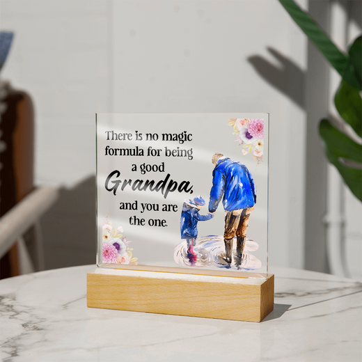 Acrylic Square Design Grandpa
