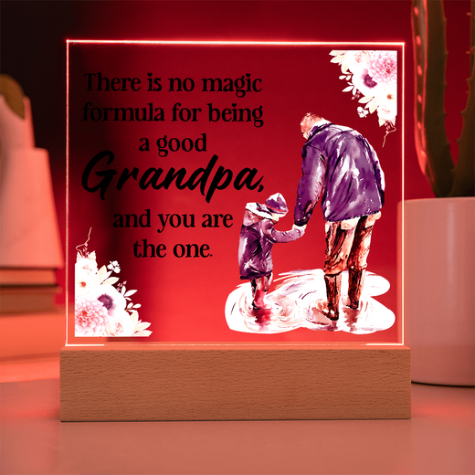 Acrylic Square Design Grandpa