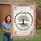 Family Roots, Celtic Tree Woven Blanket
