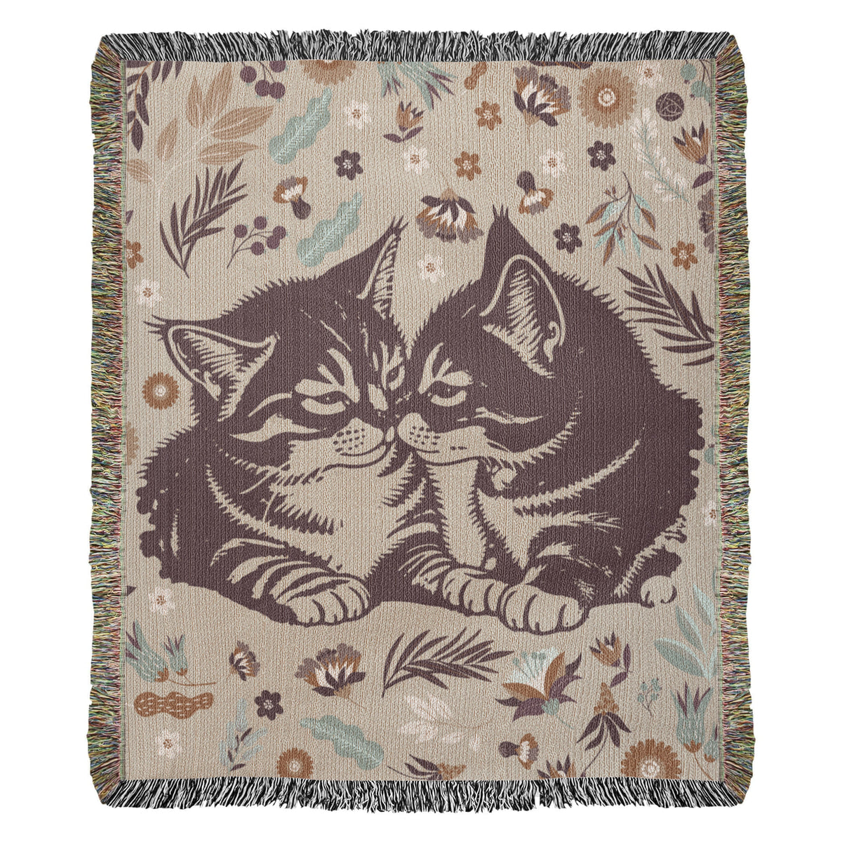 Snuggling Kitties - Woven Blanket