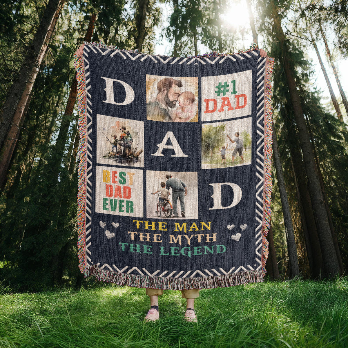 Best Dad Ever - Woven Blanket